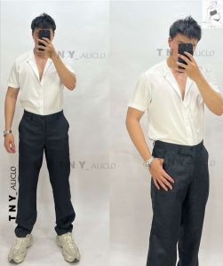 Men’s Slacks Pants Plaid Straightleg with Pockets Formal  Casual Office Business Trousers for Men Slacks na Panglalaki Professional Formal Suit Pants DS-09 PLAID DARK GRAY PANTS (29-40)