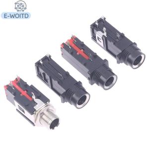 【E-WOITD】 2ชิ้นแจ็คเสียง6.35มิลลิเมตร3Pin สเตอริโอเสียงซ็อกเก็ตไมโครโฟนสายเชื่อม