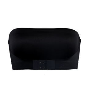 Womens Invisible Front Closure Strapless Bra Push Up Wireless Tube Top Bandeau for Low Cut or Off Shoulder Dresses