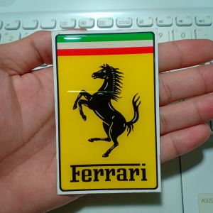 FERARRI Emblem sticker timbul resin lentur