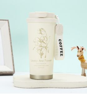 【SG Seller】530ml SS316 Tumbler Mug Heat and Cold Resistant Lily Mug Cup/