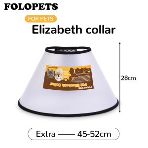 FOLOPETS Pet Elizabeth Cone E-Collar Dog Cat Head Cover Anti Bite Cone Pet Supplies
