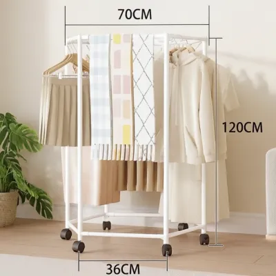 Rak Baju Putar 360° / Rak Gantungan Baju Serbaguna / Etalase Baju Putar