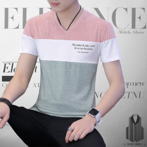 เสื้อยืดคอวี สลับสี สกรีนลายอักษรภาษาอังกฤษ หนุ่มละมูนสูง สาวรักสาวหลง ใส่แล้ว ผลิตภัณฑ์เชิงเข้มผ้า QXshop