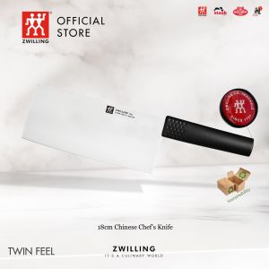 ZWILLING Feel Chinese Chefs Knife 18cm Red End Cap – Sustainability Packaging