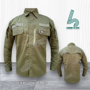 KEMEJA PRIA TACTICAL HEXAGON LENGAN PANJANG / BAJU TACTICAL HEM MURAH/ LAPANGAN PDL / PDH / KEMEJA TAKTIKAL / BAHAN RIPSTOP TORNADO / OUTDOOR ACTIVITY