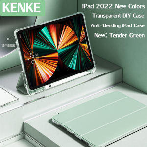 kenke iPad Case with Pencil Holder for iPad 2022 M2 Pro 11 inch Pro11 4th Generation iPad 2022 10th gen Case 10.9 With anti-bending function Pc anti-bending back cover Slim Shockproof Smart Cover with Translucent Frosted Hard Back Shell Auto Sleep/Wake