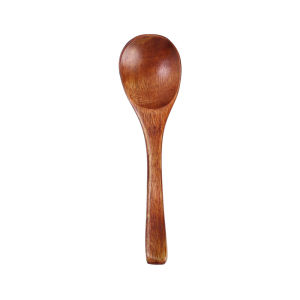 YESPERY 1/2/4Pcs Japan-Style Long-handled Wood Spoon Natural Wooden Tableware Kitchen Tools Round Head Spoon
