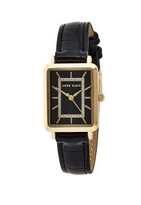 AK3820 Anne Klein Womens  Accented Croco-Grain Strap Watch