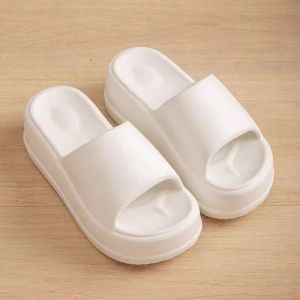 EVA Material High Heel Slippers Womens Summer Outdoor Wear Thick Bottom Heightening Anti-Slip Home Indoor Comfortable Feeling Sandals