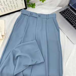 High Waist Vintage Trouser Slacks Pants 25-31 Double Buttons Wide-Leg Suit Pants