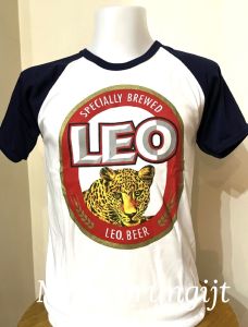 เสื้อยืดสโลปแขนสั้น สกรีนลายเบียร์ลีโอ