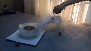 Glass Salad Bowl Kitchen Cooking Hollowware Specials Dry Ice Artistic Conception Trays Decorative Molecular Delicacies Tableware