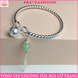 Vòng Tay Lắc Tay Cổ Trang Cổ Điển Gắn Chuông Lục Lạc Tua Rua Cầu May Độc Đáo Kiểu Mở Có Thể Điều Chỉnh Kích Thước Dạng Xoắn Chắc Chắn Màu Bạc Thời Trang Xinh Xắn Nữ Tính VT-59