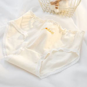 RUNENBAOLUO New Product Fiberglass Antibacterial Crotch Womens Underwear Class a Pure Cotton Womens Underwear Pure Cotton Comfortable Hip Student Briefs