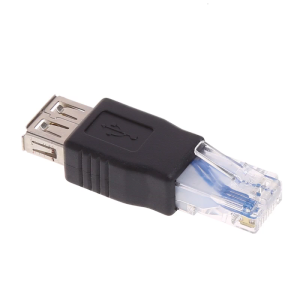 (1-Pack) USB RJ45 USB2.0 A Female to RJ45 Ethernet Male AF-8P8C Connector USB Transfer Plug Adapter