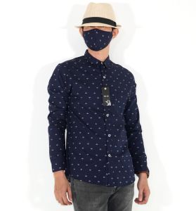 Ams Pro kemeja lengan panjang pria / kemeja kerja / kemeja casual / kemeja pria / kemeja motif PJ-016