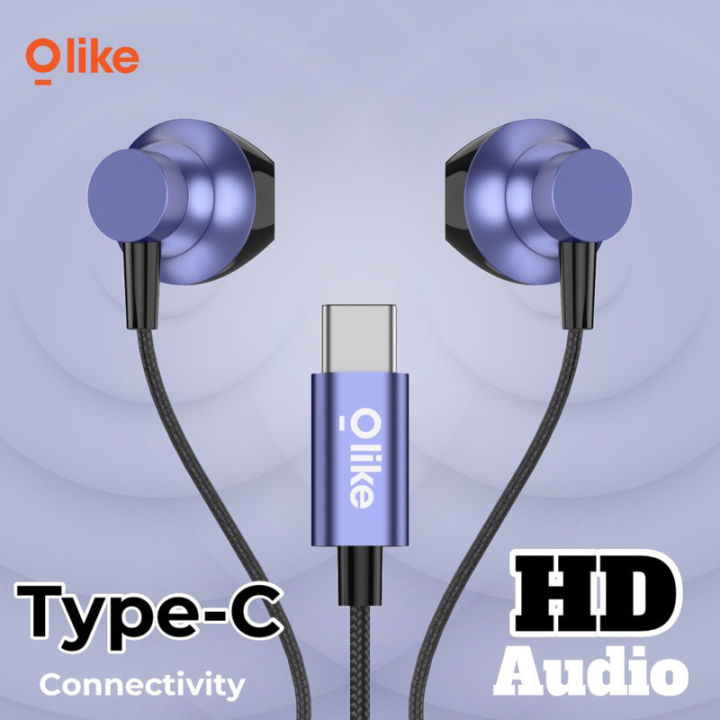 OLIKE E501C Headset henset earphone Type-C 120cm Braided Wired