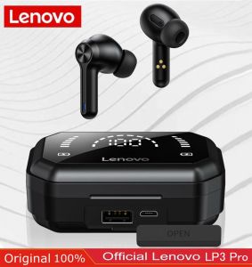 Lenovo Live Pods LP3 Pro TWS Bluetooth headset LED power display noise reduction sports gaming wireless earbuds dual driver. Original 100%