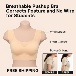 Womens Yoga student nonsteel ring bra Sports 2in1 breathable side closure invisible bra