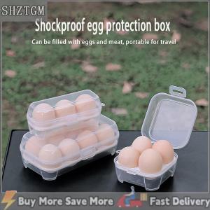 [COD] SHZTGM กล่องใส่ไข่1ชิ้น3 4 8ช่องสำหรับใส่ไข่สำหรับปิกนิกกลางแจ้งกล่องใส่ไข่กล่องเก็บไข่กันตกที่จัดในห้องครัว