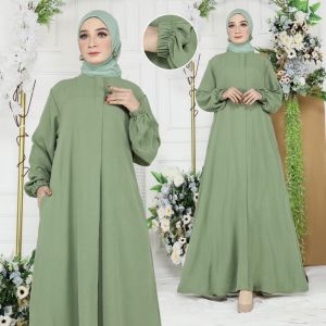 Dress Maryam  Gamis Terbaru M L XL  Bahan Crinkle airflow premium