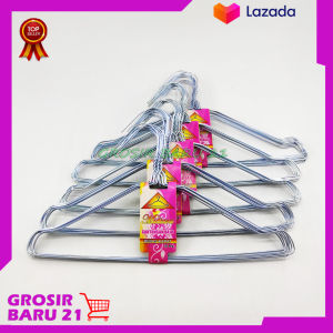 MURAH SEKALI !!! Gantungan Baju Anti Karat 50 pcs - Hanger Kawat by GROSIR BARU 21
