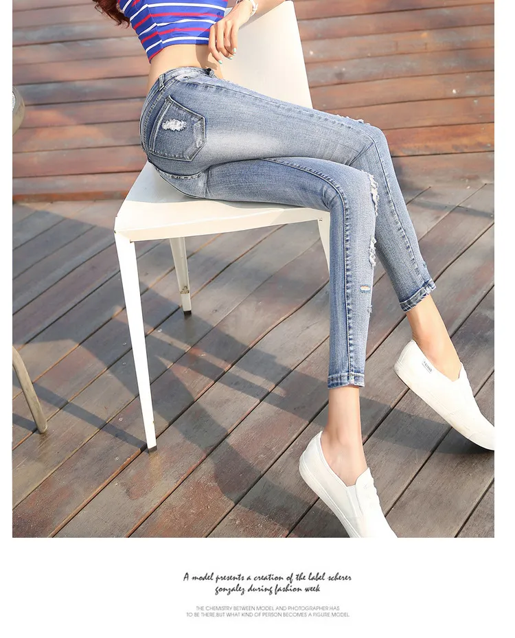 2015 Spring Summer New Korean Style Women Clothing Girl Casual Slim Fit  Denim Long Pencil Pants Lady Skinny Jeans Trousers - AliExpress