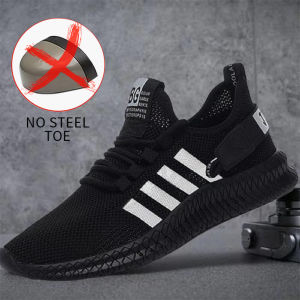 【COD】Leather Safety boots Steel toe Work Protective safety for men Anti-smash Anti-stab Shoes size39-46