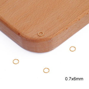 100pcs Copper 18K Gold Plated Single Circle Jump Rings for DIY Fashion Jewelry Making Accessories