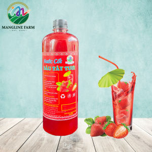 [NEW] Nước cốt dâu tây Mangline Farm Đà Lạt 1000ml lên men tự nhiên đồ uống giải khát giúp sáng mắt đẹp da mặt