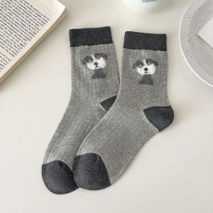 CEEKEY การ์ตูนน่ารักสัตว์เล็กขนาดกลางถุงเท้าเด็กวิทยาลัยลมฤดูใบไม้ร่วงฤดูหนาวร้อยถุงเท้าผ้าฝ้ายสาววัยรุ่น