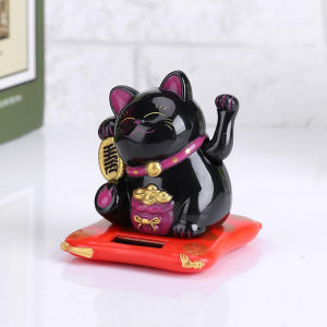 Creative Cute Shaking Hands Lucky Cat Fortune Crafts Figurines Miniatures Wealth Waving Cat Ornament Birthday Gift