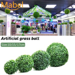 SDFBN Plastic Simulate Party Yard Home Hotel Outdoor Grass Ball Garden Decoration Leave Ball Artificial Plant