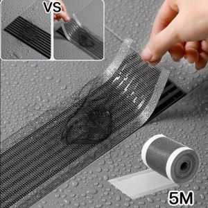 【Crystal_】สติกเกอร์กรองท่อระบายน้ํา สําหรับอ่างล้างจาน ทรงสี่เหลี่ยมผืนผ้า มีกาวในตัว สําหรับห้องครัว ห้องน้ํา 5M