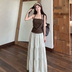 Áo Tank Top Cổ Yếm Nữ Ôm Sát Dáng Áo Hai Dây Thời Trang Mùa Hè