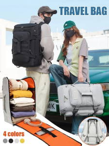 Multifunctional large-capacity travel backpack Mens backpack Extra-large capacity Gym and hiking bag Wet and dry luggage bag