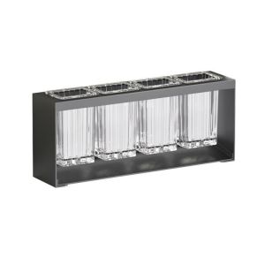 LIUJIR Trong suốt Giá đỡ bàn chải đánh răng điện Dung lượng lớn Thép carbon Giá để dao dĩa Thực tế Ổn định Giá đựng đũa và thìa cho phòng tắm