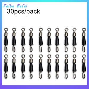[Feibe Befei] 30pcs Fishing Tackle Connector Feeder Fishing Accessories Swivel Snaps For Carp Carp Fishing Quick Change Feeder Swivels Method