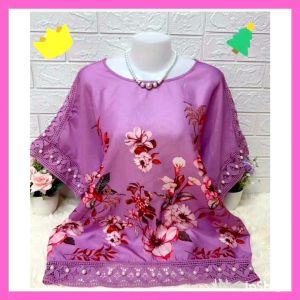 เสื้อไซส์ใหญ่ อก 44-48 ผ้าลินินผสมฝ้าย เกรดA แขนลูกไม้ปักมุก ผ้านิ่มใส่สบาย ฝากคุณแม่ ฝากคุณป้ากันจ้า A301