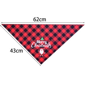 YESPERY Merry Christmas Dogs Bib Pet Neckerchief Classical Plaid Dog Scarf Cats Dog Xmas Scarf Accessories Gifts
