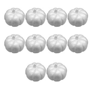 10Pcs Artificial Pumpkins for Fall Festival Thanksgiving Fall Party White Foam Pumpkins Decoration for Painting Craft