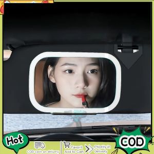 Rechargeable Car Sun Visor Mirror – 3-Tone Dimmable HD Makeup Mirror Touch Control