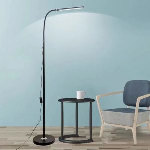 LED Floor Lamp Stand Shade With Flexible Swing ArmDimmable3-wayStand Light Adjust the brightness and color