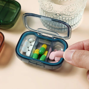 1Pc Mini Pill Storage Box - Ultra-Compact 3-Grid Dustproof Weekly Medicine Organizer and Secure COD
