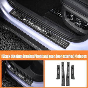 ZLWR BYD SEALION 7 แถบธรณีประตูสแตนเลส อุปกรณ์ตกแต่งคันเหยียบต้อนรับที่ทนต่อการขีดข่วนและทนต่อการสึกหรอ อุปกรณ์ดัดแปลงภายในรถยนต์