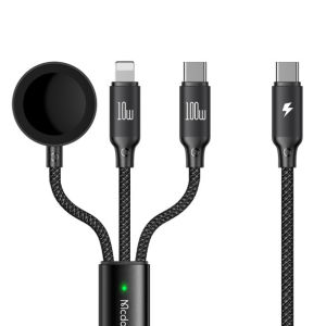 Mcdodo 60W PD 2 in 1 / 3 in 1 Type C to Type C + Galaxy Watch/ Apple Watch Fast Charger CA-421 Samsung Watch/CA-220 Apple Watch