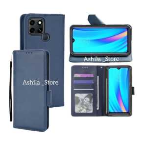Infinix Smart 6 2021 Case Wallet Casing Dompet  Flip Cover Leather Premium Sarung Buku HP Bisa
