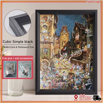 [in stock] jigsaw frame 1000 pieces mounting jigsaw frame poster hanging wall 50x 70 jigsaw frame hanging wall 8 Open 4K
