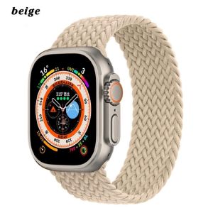 Braided Loop Strap For smartwatch 10 42 46mm Ultra 2 49mm 44 45mm 42mm 41mm Nylon band Bracelet for iWatch 9 8 7 6 5 4 se 3 2 1 SE 3/ultra 3